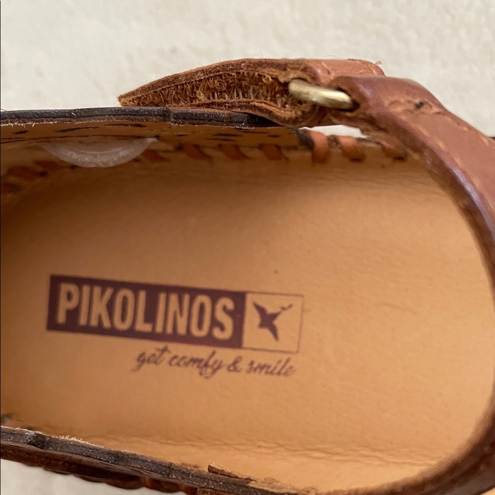 PIKOLINOS Women's Tan Cutout Flats, Size 37 (6.5/7) - Picture 6 of 13